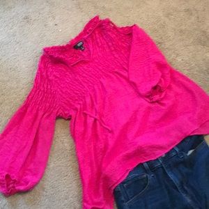 Fuschia boho swing top